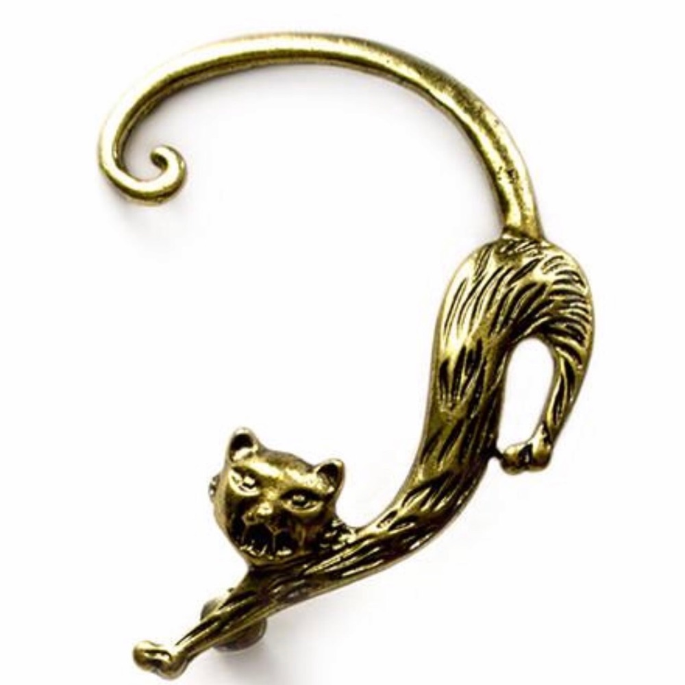 Single earring cat ear cuff